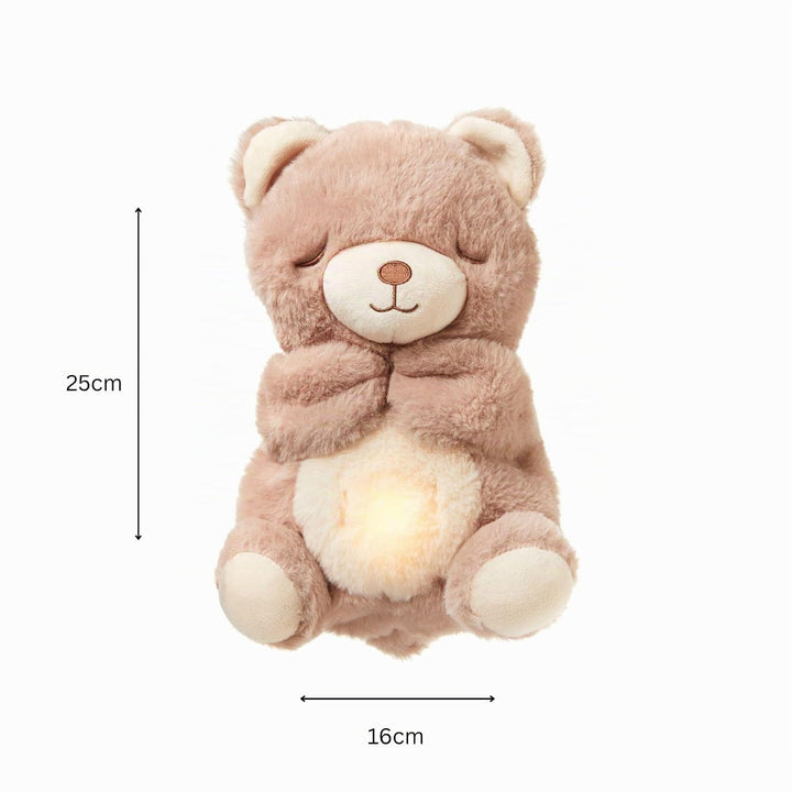 Nuby Mein Beruhigender Kuschelbär – Gute-Nacht-Kuscheltier – Musik- und Leuchtendes Baby-Nachtlicht