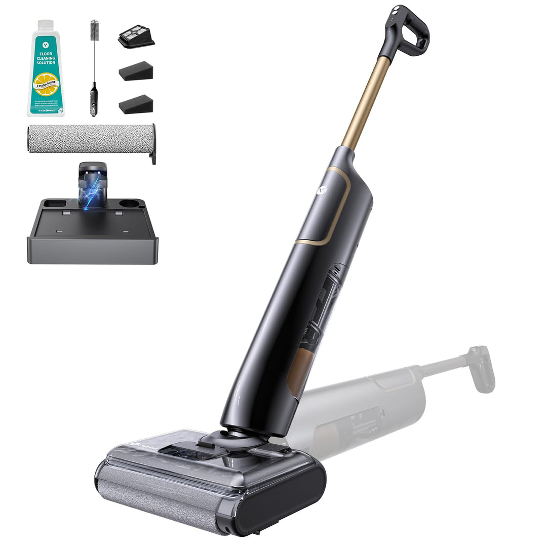 Vexilar X7 Nass Trockensauger akku, 180° Lay-Flat Nasssauger, Staubsauger mit Wischfunktion, 40 Minu