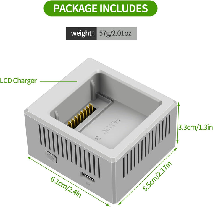 LYONGTECH LCD USB Akku Ladegerät für DJI Mavic 3 Pro/Cine/Classic Drohne,Akkuladestation Hub Zubehör