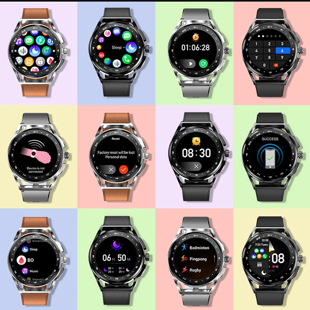 Smartwatch Herren mit Telefonfunktion, 2022 1,32" HD Voll Touchscreen Armbanduhr Herren Smartwatch m