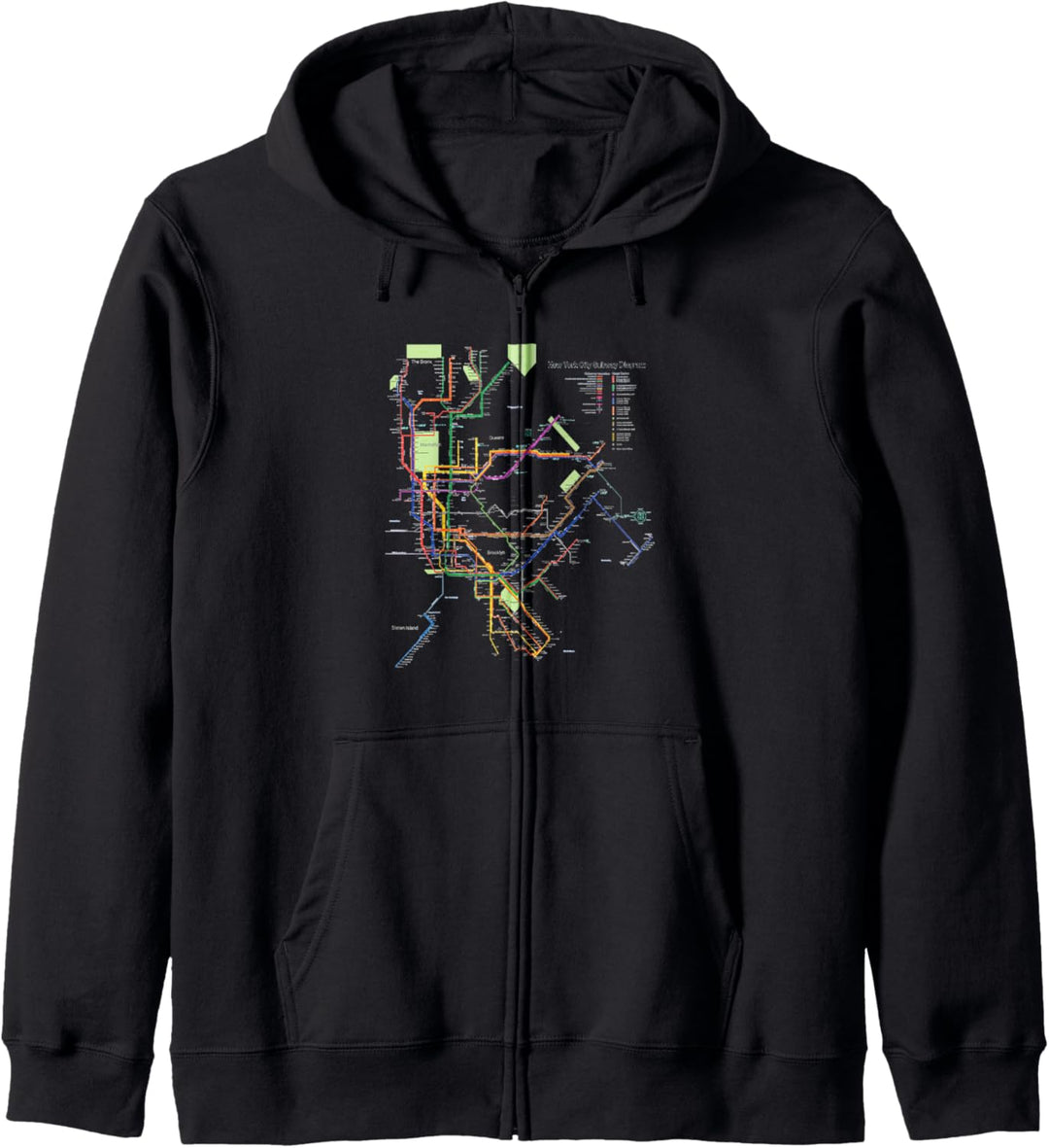 New York City Metro Karte Kunst I Herz NY Souvenir Geschenke Kapuzenjacke
