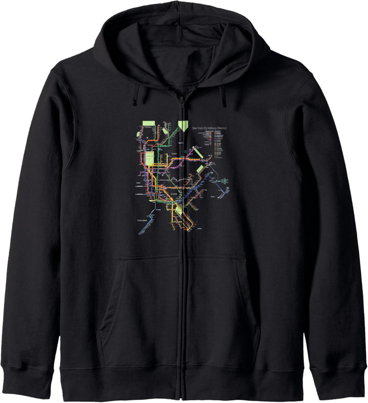 New York City Metro Karte Kunst I Herz NY Souvenir Geschenke Kapuzenjacke
