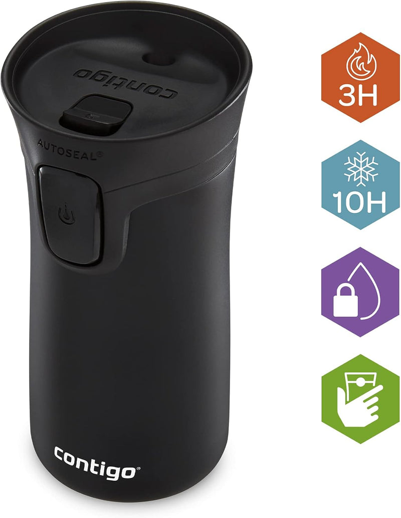 Contigo Pinnacle Autoseal Thermobecher, Edelstahl-Reisebecher, Isolierbecher, auslaufsicher, Kaffeeb