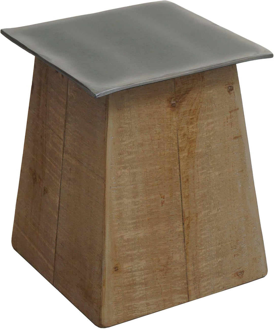 Beistelltisch HWC-L76b, Blumentisch Tisch, Industrial Massiv-Holz MVG-Zertifiziert 45x36x36cm, Natur