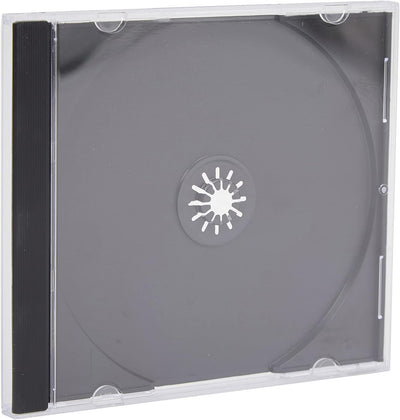 Transparente CD- / DVD-Hüllen (10,4 mm) mit schwarzer Hinterseite (25-er-Packung)