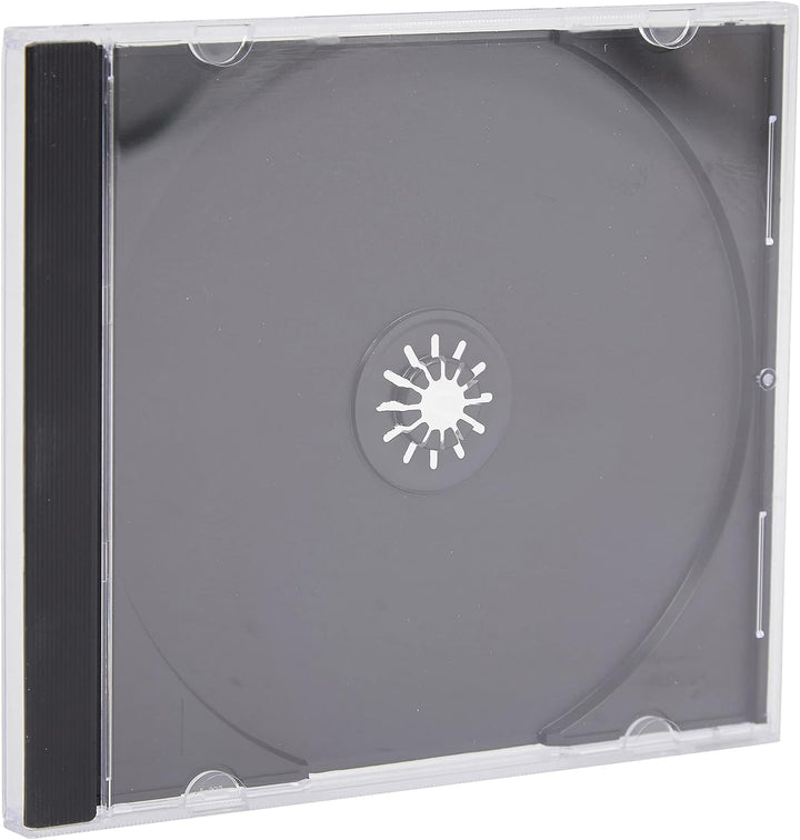 Transparente CD- / DVD-Hüllen (10,4 mm) mit schwarzer Hinterseite (25-er-Packung)