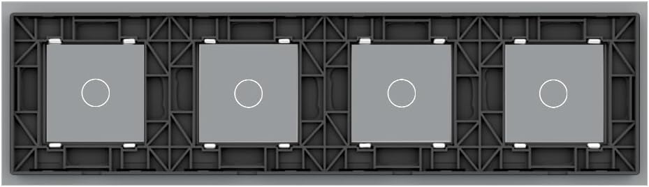 LIVOLO Glas Touch Lichtschalter Funkschalter Steckdosen Wechselschalter uvm in grau (Nur Rahmen VL-C