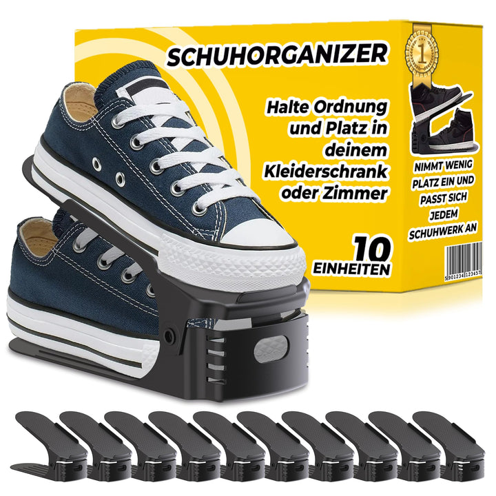 Schuhorganizer platzsparend – Verstellbarer Schuhstapler für Schrank | Doppelschicht Schuhaufbewahru