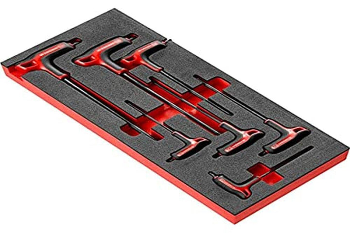 Facom MODM.89TXA Modul - Stiftschluessel Torx, 7-tlg Schwarz Rot Schaumstoffmodul 7 PIECES, Schaumst