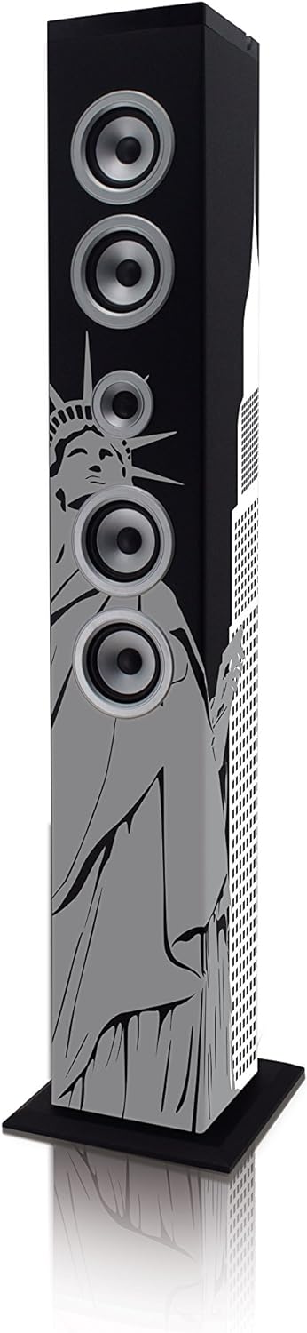 Lenco iCes IBT-6 Bluetooth-Standlautsprecher, 40 Watt Musikleistung (UKW-Radio, USB, SD-Kartenleser,