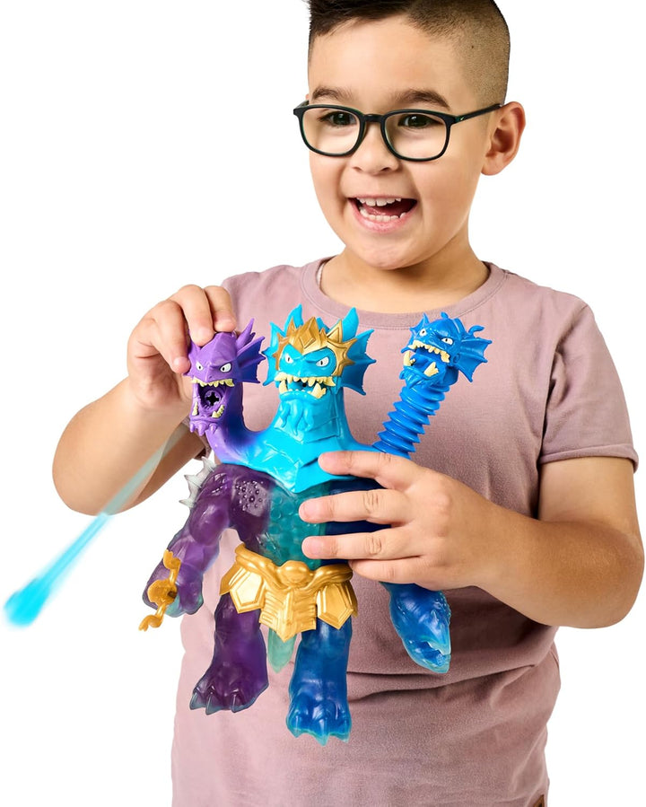 Heroes of Goo Jit Zu Deep GOO Sea King Hydra-Figur mit 3-in-1-Schleim-Power, 3 Köpfen und Licht- & S