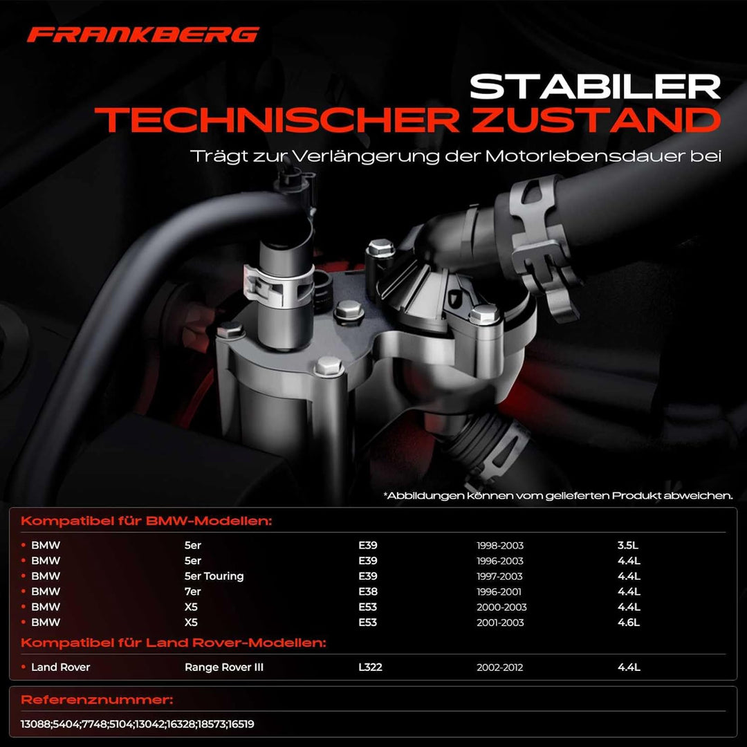 Thermostat + Dichtung für 5er E39 535i 540i 7er E38 735i iL 740i iL X5 E53 R-a-n-g-e R-o-v-e-r III L