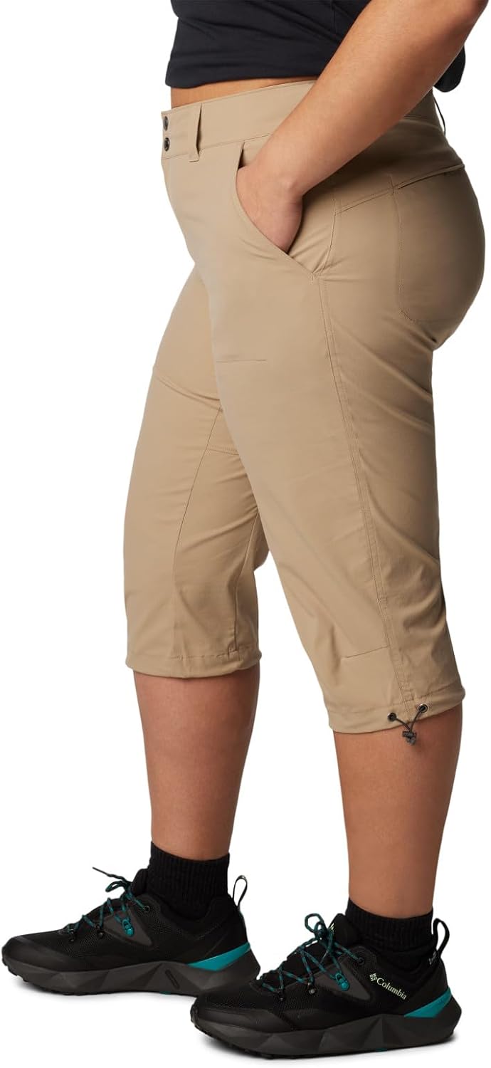 Columbia Damen Hose Saturday Trail II Knee Pants 18 Plus Long British Tan, 18 Plus Long British Tan