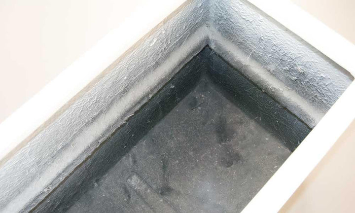 Eleganteinrichten Pflanzkübel Blumenkübel Blumentrog Pflanztrog aus Fiberglas 108x40x50cm Hochglanz
