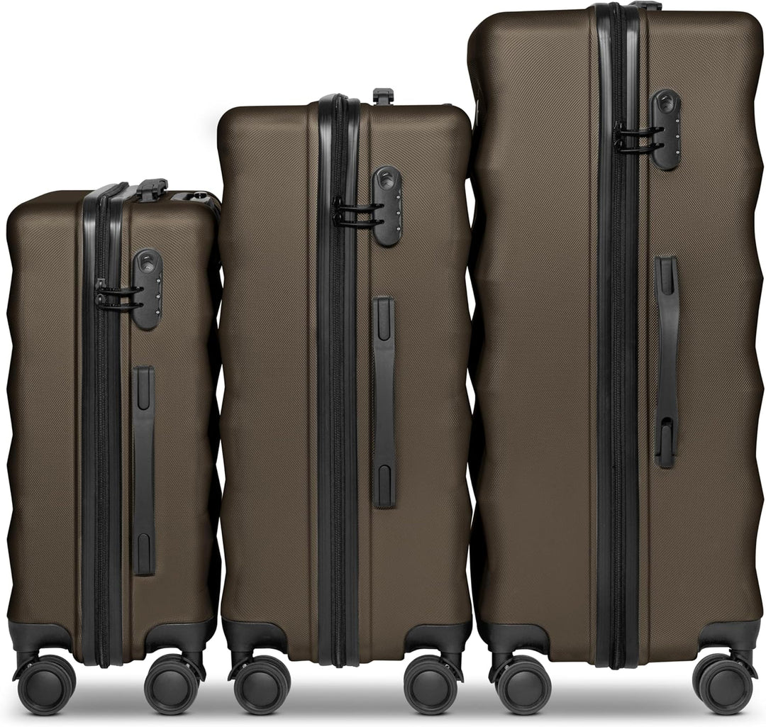 SMARTBOX Hartschalen Koffer-Set 3-teilig für Damen & Herren | leichte & stabile Reise-Trolleys aus h