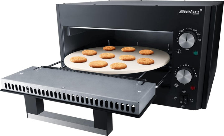 Steba Power-Pizzabäcker PB 1000, inkl. Pizzastein mit Durchmesser 30cm, stufenlose Temperaturregelun