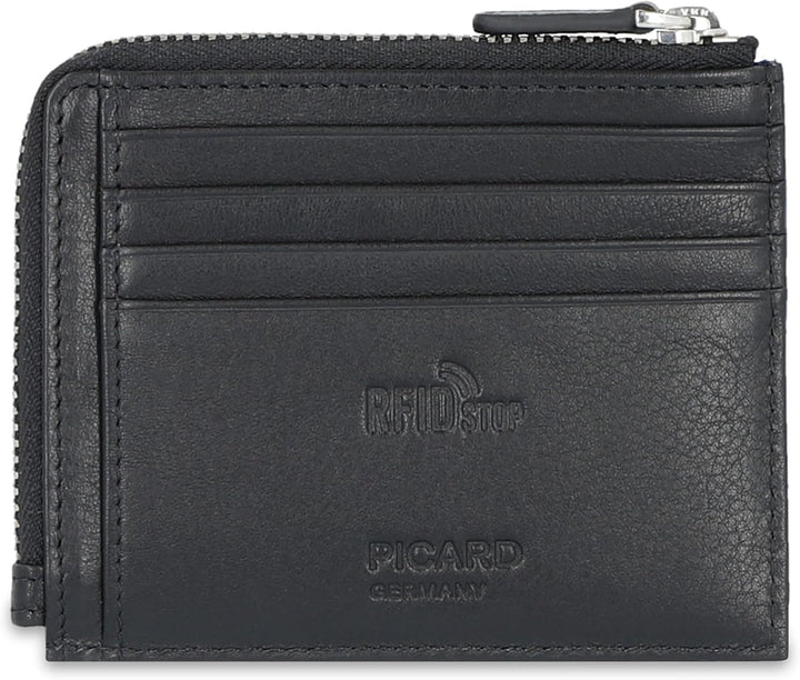 Picard Bali 1 - Geldbörse 18cc 19 cm RFID Rindsleder Black Schwarz, Schwarz