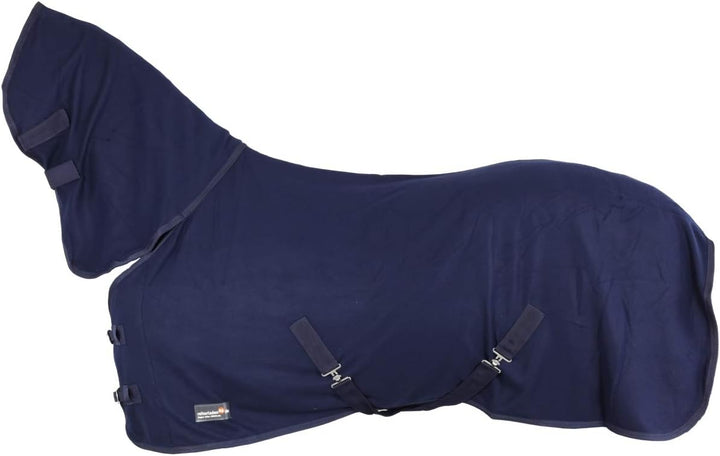 RL24 Abschwitzdecke mit Halsteil und Kreuzgurt (abnehmbar) BASICLINE dunkelblau 165cm, dunkelblau 16