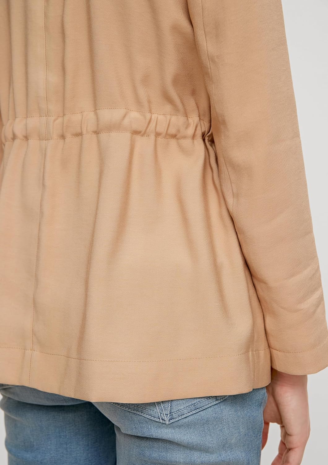 comma Blazerjacke mit Tunnelzug 44 8315 Hellbraun, 44 8315 Hellbraun