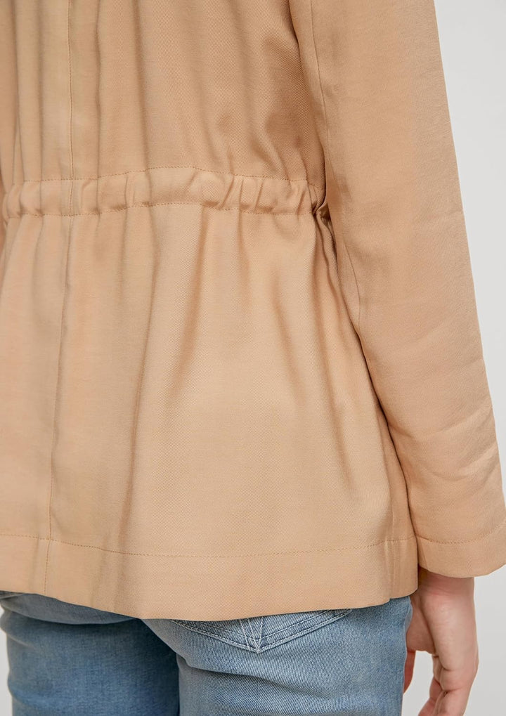 comma Blazerjacke mit Tunnelzug 44 8315 Hellbraun, 44 8315 Hellbraun