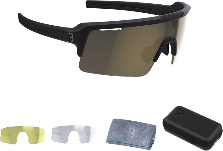 BBB Cycling Unisex-Adult Fahrrad Sportbrille Modernes Grosses Glas Grilamid MTB Rennrad Kies Damen u