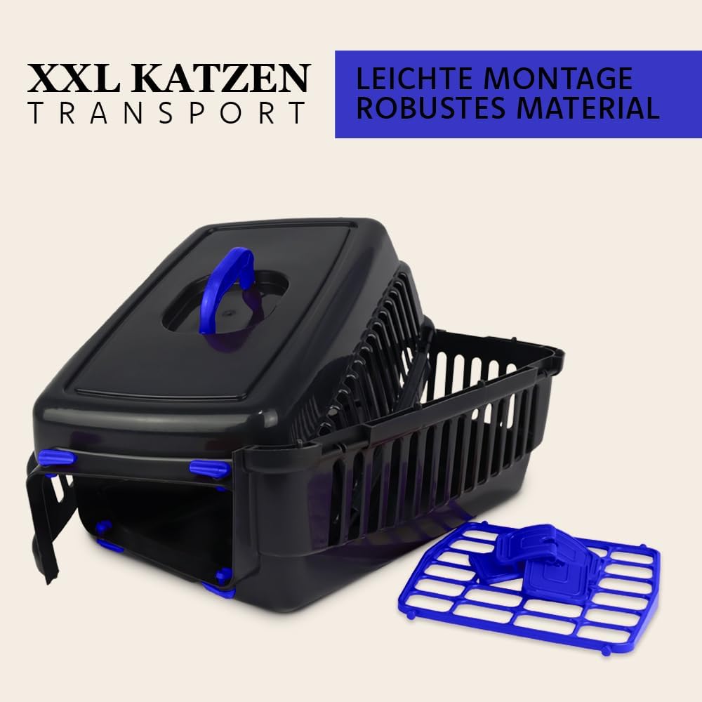 Katzen-Transportbox-Robuste Hartschalen | Strapazierfähige Katzenbox | Robuste Katzenbox aus Hartpla