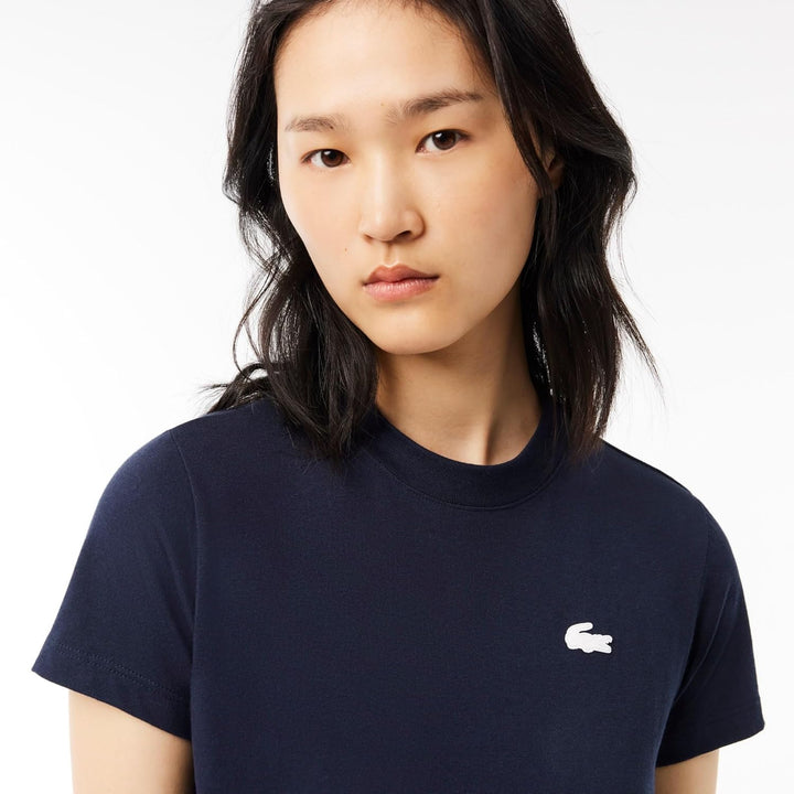 Lacoste Damen Tf9246 Turtle Neck T-Shirt, Marineblau, XS