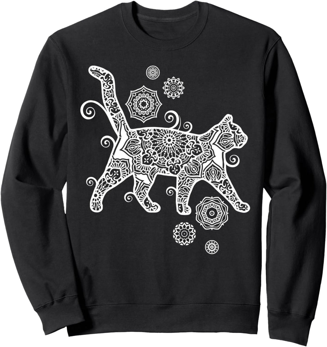 Mandala Katze Sweatshirt