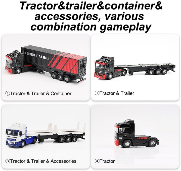 FLYCOLOR Turbo Racing 1:76 C50 RTR Traktor Fernbedienung LKW Vierradantrieb Simulierte Scheinwerfer