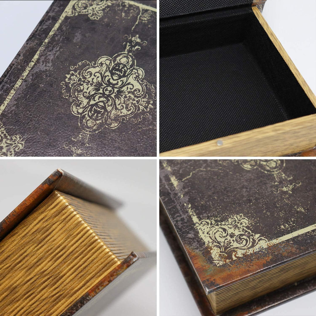 Jolitac 3er Buchattrappe Box Set, Hohles Buch mit Geheimfach, Vintage Buchversteck Getarnte Buchtres