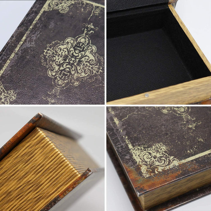 Jolitac 3er Buchattrappe Box Set, Hohles Buch mit Geheimfach, Vintage Buchversteck Getarnte Buchtres
