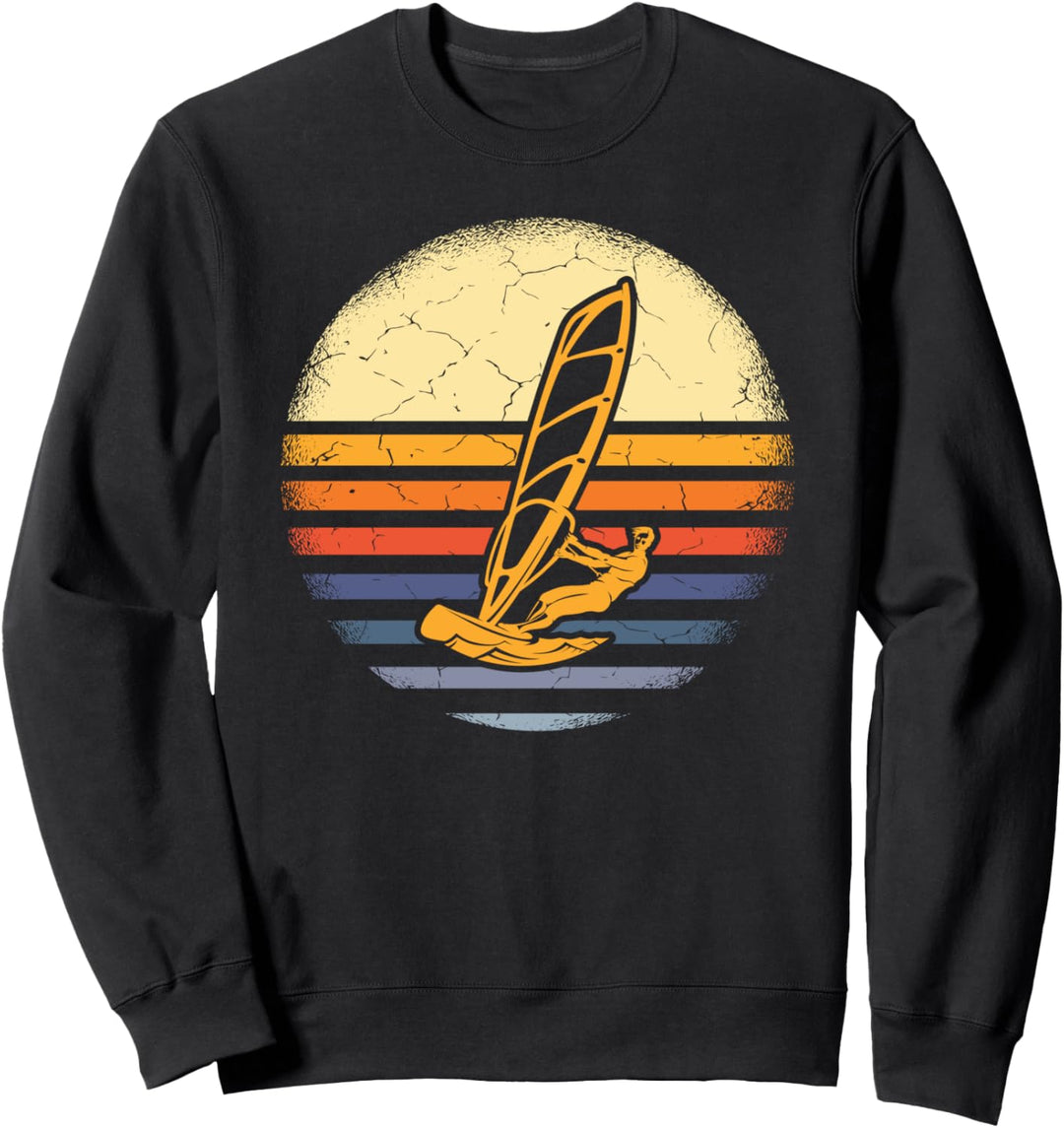Windsurfen im Retro-Vintage-Stil, Windsurfen Sweatshirt