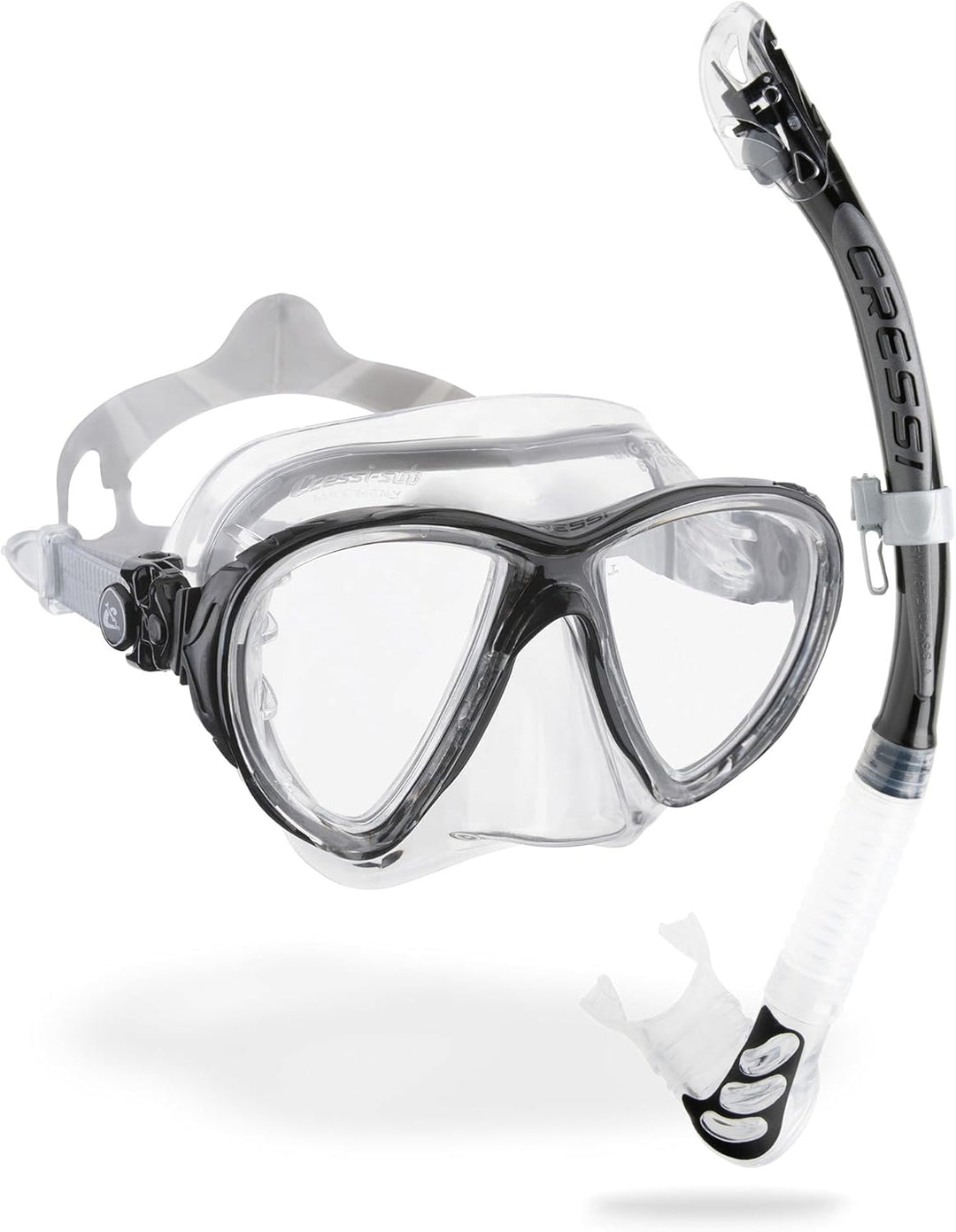 Cressi Professionelles Kombinationsset aus Maske und Schnorchel oder Kit aus Maske, Schnorchel und F