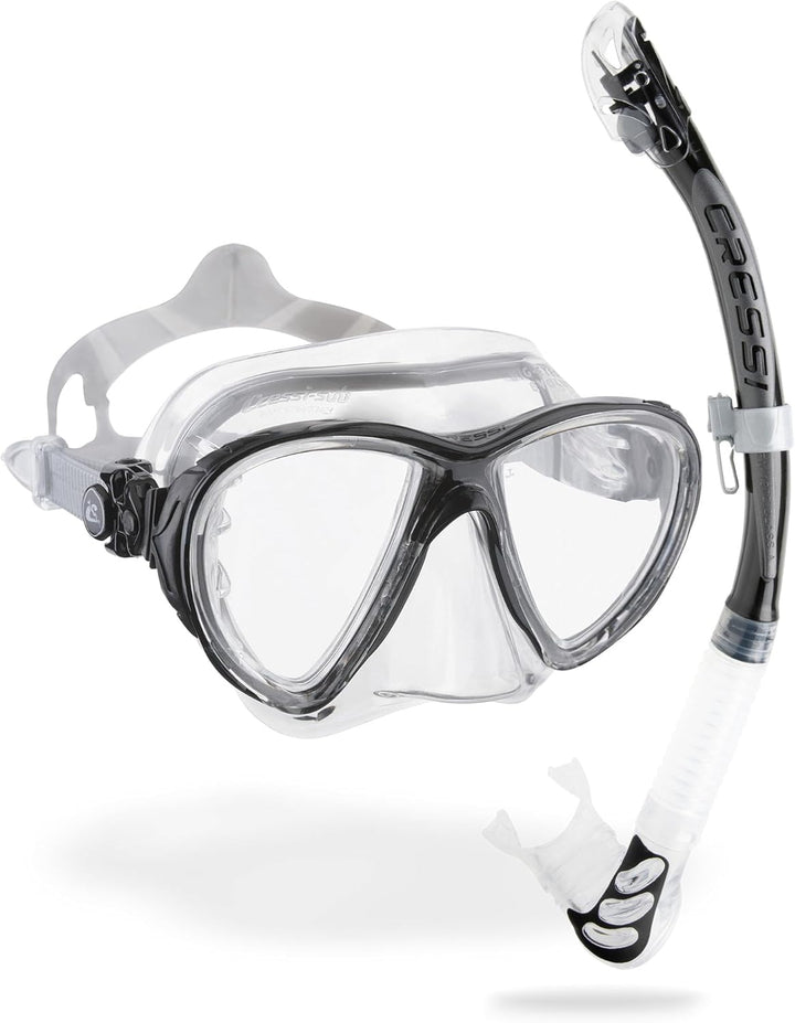 Cressi Professionelles Kombinationsset aus Maske und Schnorchel oder Kit aus Maske, Schnorchel und F