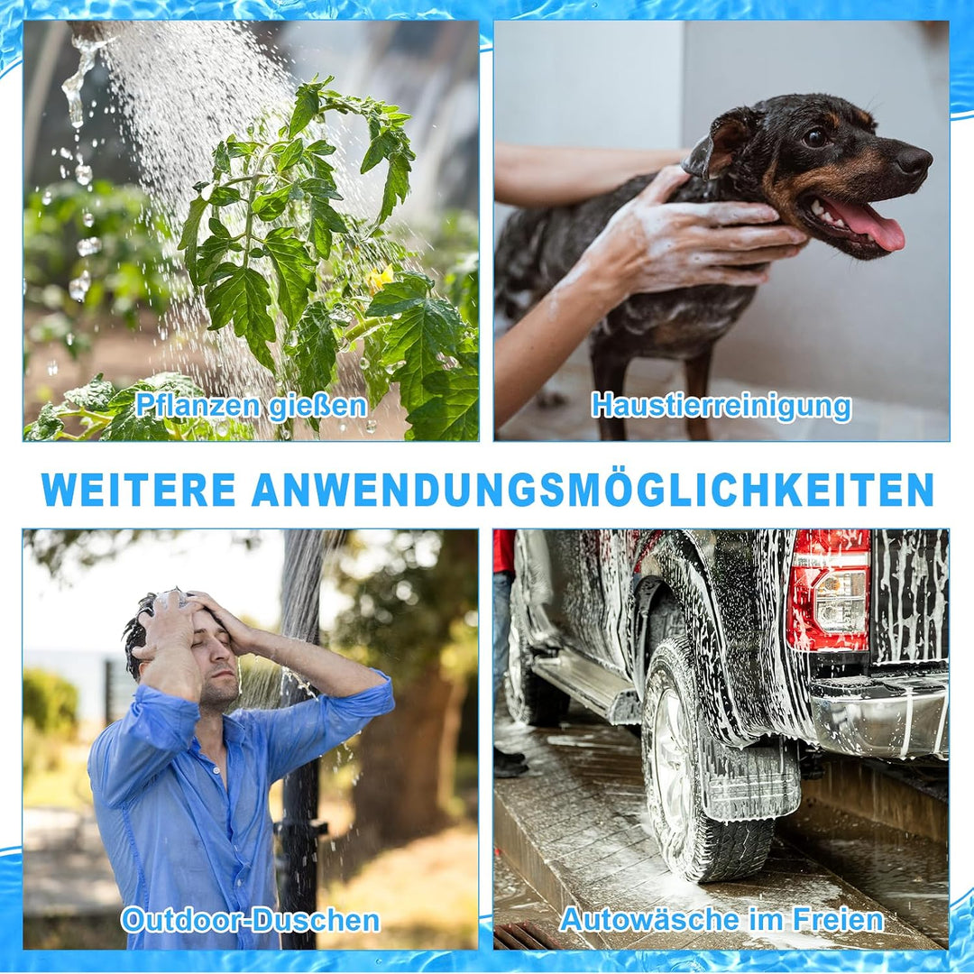 Portable Elektrisch Bidet, Bidet Po Dusche, Tragbare Dusche | mit 3L Weiss-Blaue Wasserbehälter für