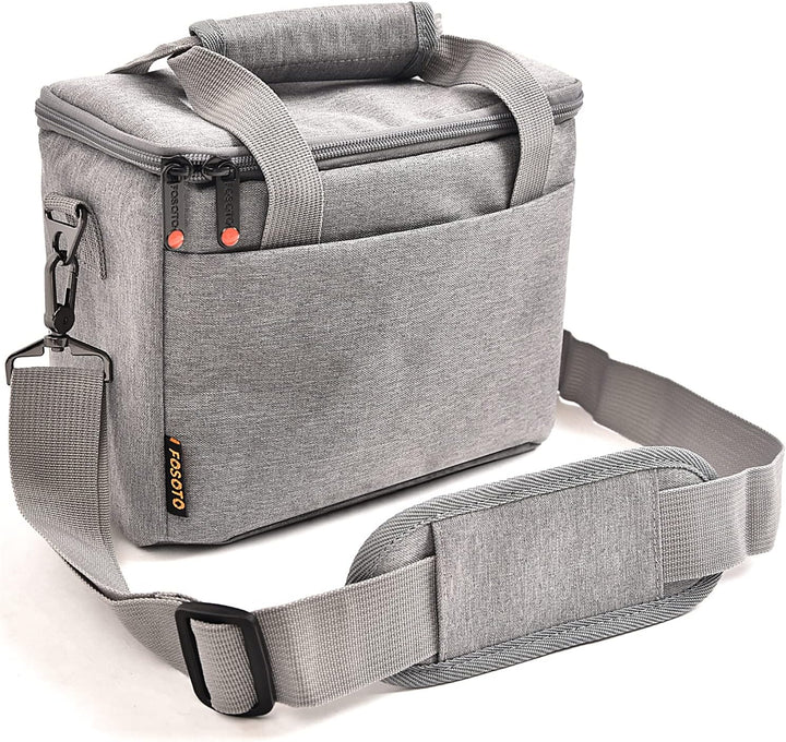 FOSOTO DSLR-Kameratasche für Spiegelreflexkameras und Zubehör Grau, SLR Kameratasche Klein mit Regen