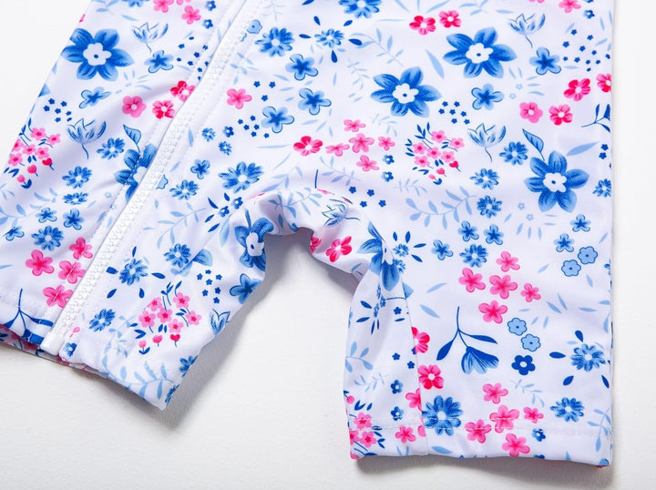 BONVERANO Baby Mädchen Recycelter Badeanzug mit einem durchgehendem Reissverschluss UV-Schutz 50+ 18