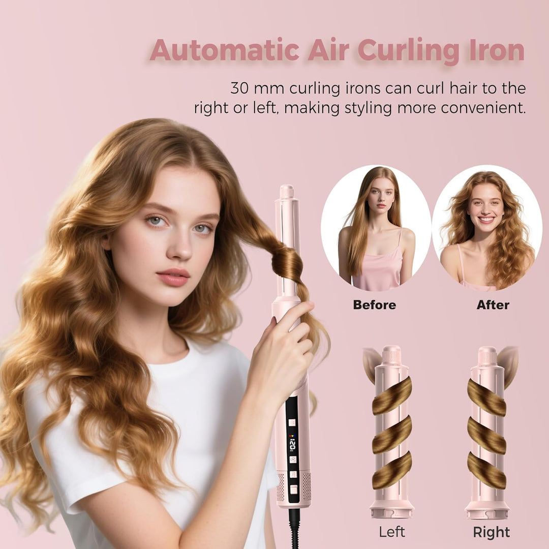 Atopskins Hairstyler 8 in 1 Set mit LCD-Bildschirm,1400w Haarstyler Set, 110000 U/Min Ionen Haartroc
