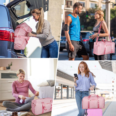 BERTASCHE Reisetasche Damen, Erweiterbare Weekender Tasche, Krankenhaustasche Gross Handgepäck mit N