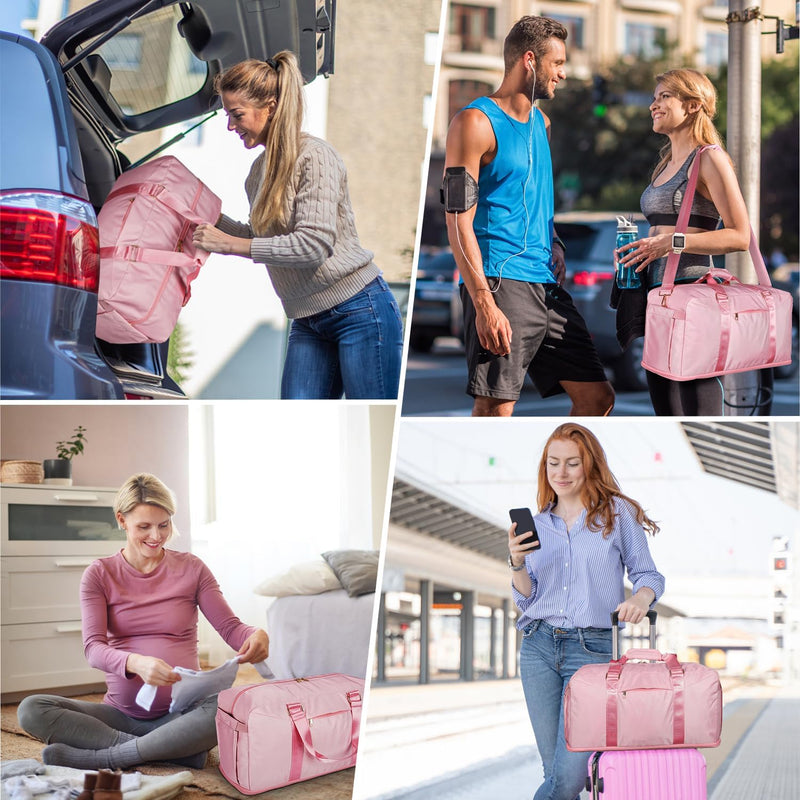 BERTASCHE Reisetasche Damen, Erweiterbare Weekender Tasche, Krankenhaustasche Gross Handgepäck mit N