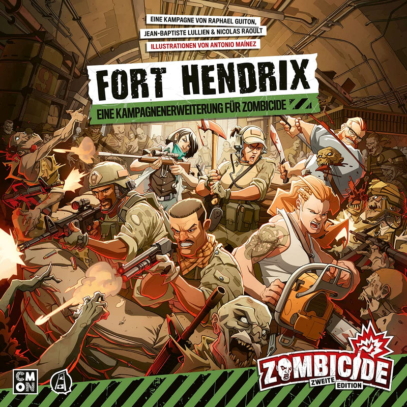 CMON | Zombicide 2. Edition – Fort Hendrix | Erweiterung | Kennerspiel | Dungeon Crawler | 1-6 Spiel