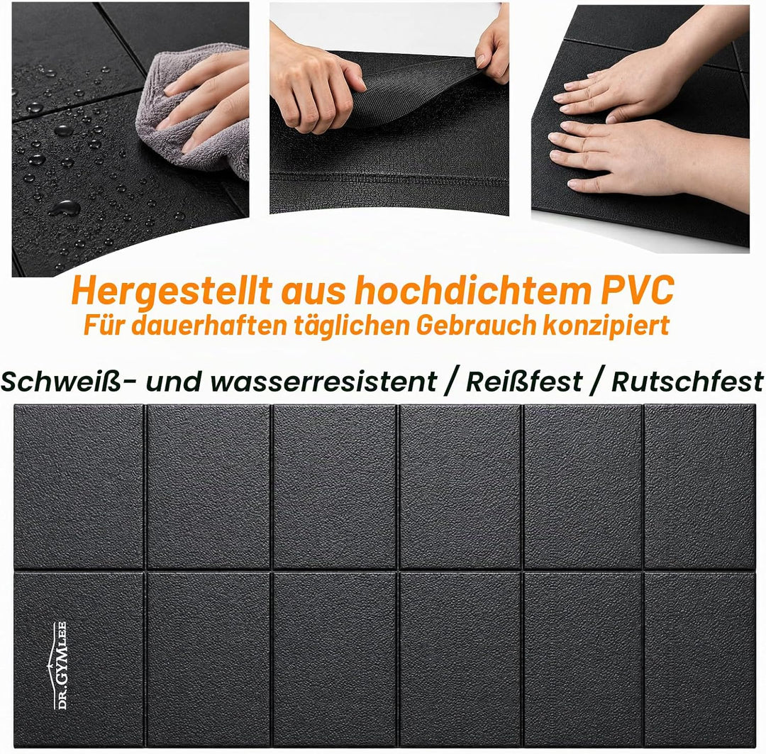Walking Pad &amp; Laufbandmatte, rutschfester Bodenschutz mit Geräuschdämmung, faltbare Matte aus hochdi