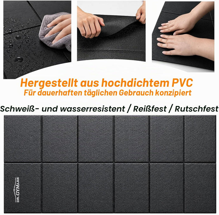 Walking Pad &amp; Laufbandmatte, rutschfester Bodenschutz mit Geräuschdämmung, faltbare Matte aus hochdi