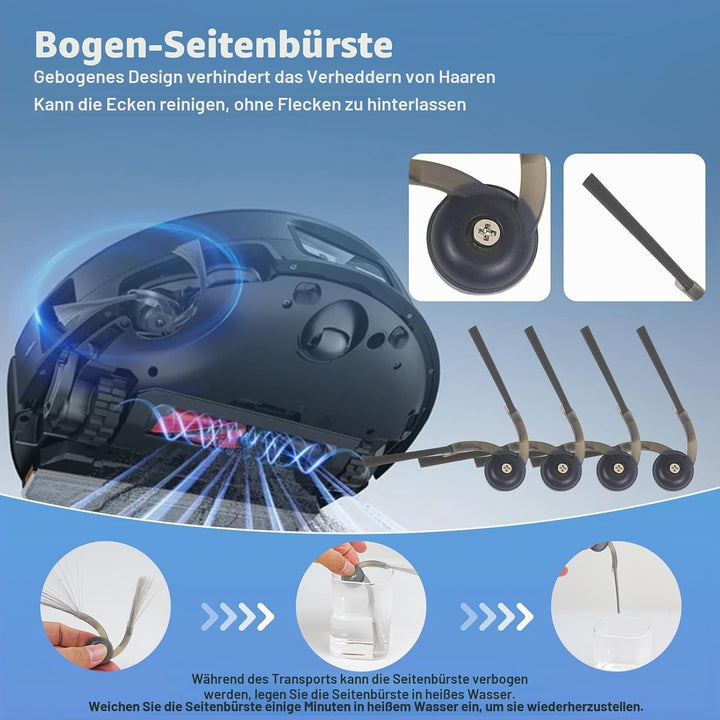 VIEWALL Saros 20 Sonic Zubehör für Roborock Saros 20 Sonic Staubsauger,1 Hauptbürsten,4 HEPA-Filter,