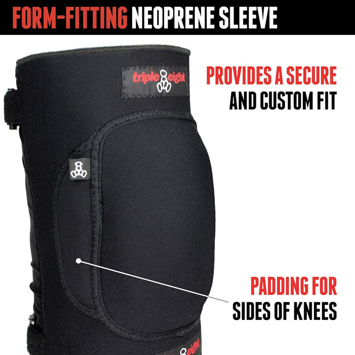 (Medium) - Triple 8 Undercover Snow Knee Pads, Black
