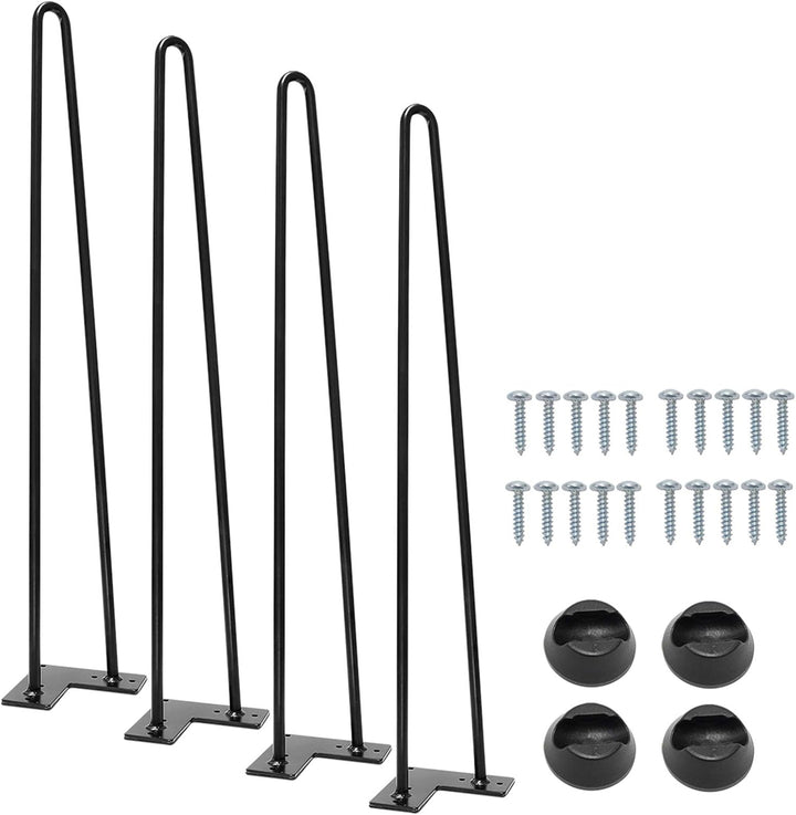 Signstek Tischbeine Möbelfüsse Metall Hairpin Legs Zwei-Stange Haarnadel Tischbeine 70cm/28’’ für Co