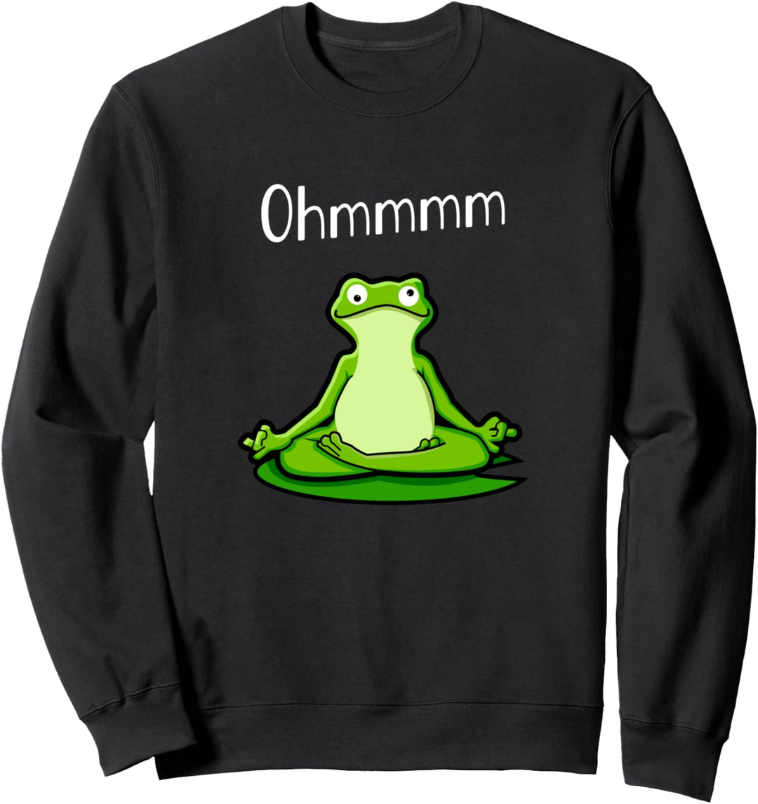 Yogalehrer Fitness Inhale Exhale Savasana Sport Ohm Frosch Sweatshirt