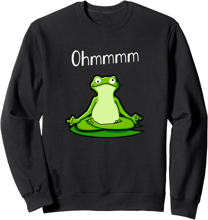 Yogalehrer Fitness Inhale Exhale Savasana Sport Ohm Frosch Sweatshirt