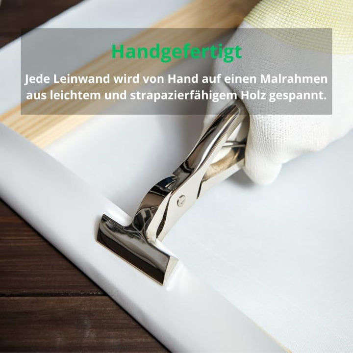 Forwall Bilder Canvas Abstrakt 70x50 cm - Leinwandbild Silber Diamanten Kunst 3D Modern Schlafzimmer