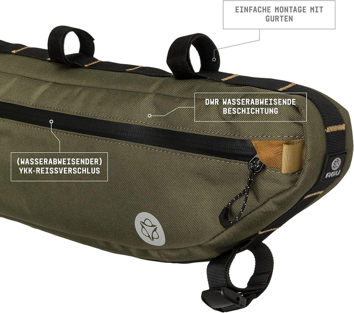 AGU Tube Venture Fahrrad Rahmentasche, Rahmentasche Fahrrad Wasserabweisend, Reflektierend Polyester